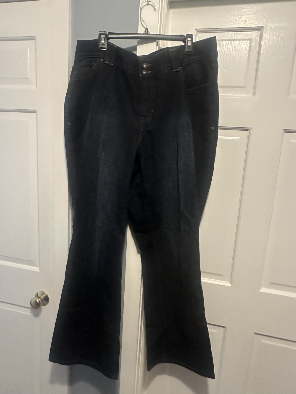 LB High-Rise Dark Wash Flare Jeans for Women 24W